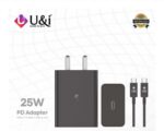 The U and I Charger and Cable Comes with a 25W USB-C to USB-C Super-Fast Charging It Keeps Your Device Safe with Protection from overvoltage, overheating,